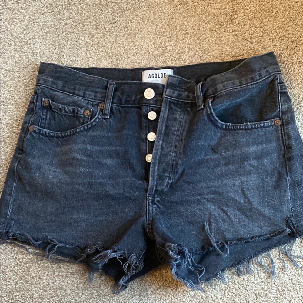 AGOLDE Women's Black Denim Shorts